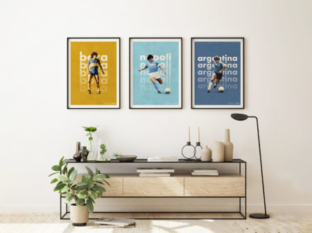 mock up poster frame in modern interior background, living room,
